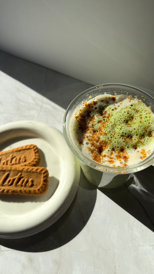 Biscoff Matcha Latte