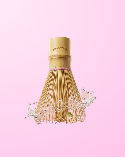 Bamboo Whisk with Pink Yarn